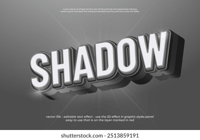 Shadow vector 3d text effect