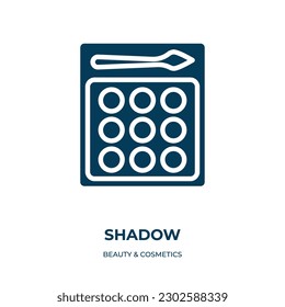 shadow vector icon. shadow, button, business filled icons from flat beauty  cosmetics concept. Isolated black glyph icon, vector illustration symbol element for web design and mobile apps