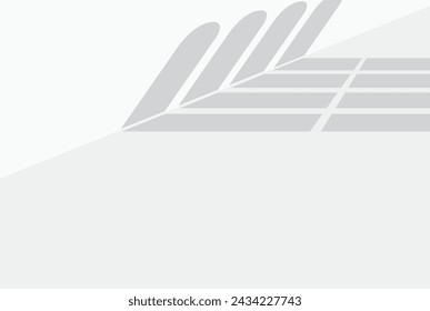 shadow of window on white color wall corner background. Used for backgrounds, cardboards, tropic concepts, autumn for product presentation podium and mockup. Editable. EPS 10