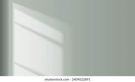 Shadow of window with partitions on wall in sunny day. Abstract background for product display.