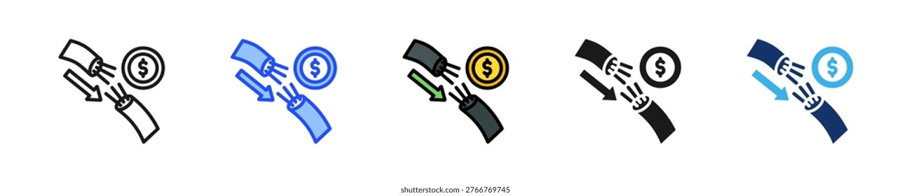Shadow Wire Icon Collection With Multiple Styles