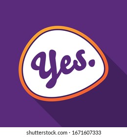concepto shadow yes en fondo morado