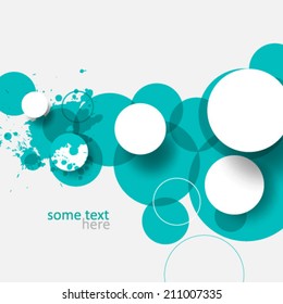 Shadowed Circles and Ink Modern Design Background