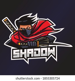 ShadowEsports Logo. Ninja logo. Esport Team Logo. Streamer Gaming Logo. Gaming Creator House Illustrator. Streamer Emblem. Assassin illustrator. game content symbol.