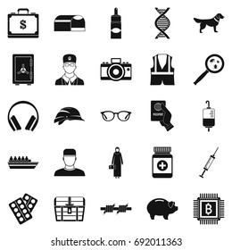 Shadowing icons set. Simple set of 25 shadowing vector icons for web isolated on white background