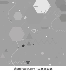 Shadows Black Monochorome Vector Design Pic. Shadows Gray Modern Style Simple Hipster Art. Gray Calm Pastel Ornamental Fabrics. Monochorome Black White Digital Grey Geometrical Modern Design.