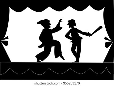 Shadows of carnival masks