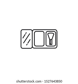 shadows colors make up cosmetic flat icon vector illustration design