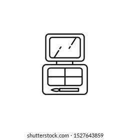 shadows colors make up cosmetic flat icon vector illustration design
