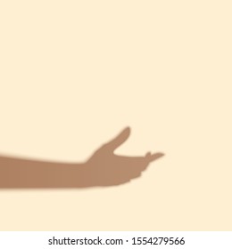 Shadows of female hands. vector illustration