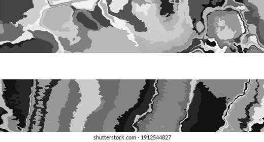Shadows Foggy Dyed Vector Print. Gray Details Grey Dirty Art Background. Metallic Landscape Silver Trendy Aquarelle Fabric. Retro Cloudy Monochrome Modern Watercolor Design. Gray Tone.