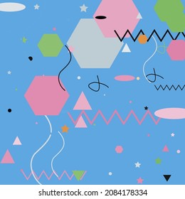Shadows Orange Zigzag Ornamental Fabrics. Black Pink Polygon Silver Modern Hipster Background. Blue Green Calm Chaos Vector Background. Lines Pastel Triangle Oval Grey Geometrical Modern Design.