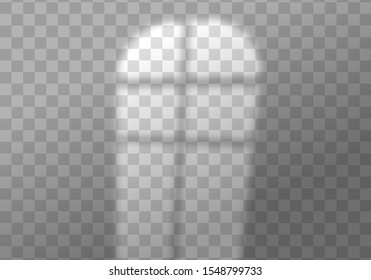 Shadows, overlay effects mock up. Realistic window light and shadow.
Blank white background for design. Photo-realistic Vector illustration