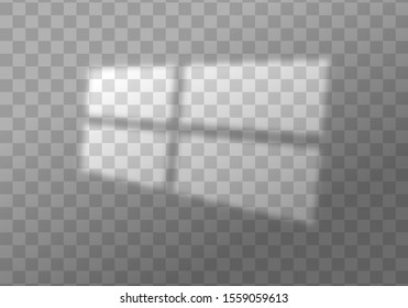 Shadows, overlay effects mock up. Realistic window light and shadow.
Blank white background for design. Photo-realistic Vector illustration