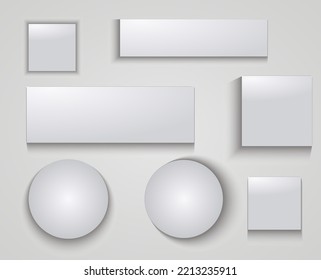 Shadows set isolated on transparent background. Vector template