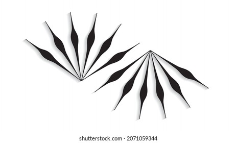 shadows symbol silhouette of flowers in black on white