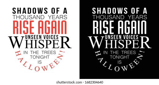 Shadows Of A Thousand Years - Halloween Printable Vector Illustration