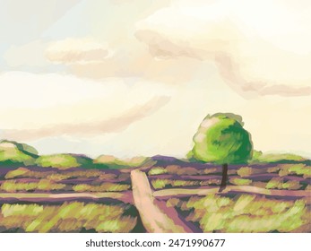 Sombras de árboles en un prado