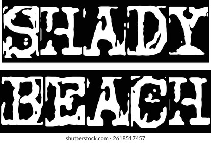 Shady Beach Typography T-shirt Design, Strand T-shirt Design, zomer retro boho design, Vintage Distressed, vector bestand, silhouet bestand, typemachine