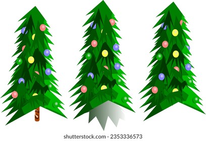 a shady and beautiful Christmas tree decorated with colorful lights