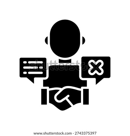 Shady Deal Icon Glyph Vector Illustration