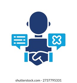Shady Deal Icon Mixed Vector Illustration