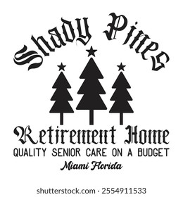 Shady Pines Retirement Home graphic design