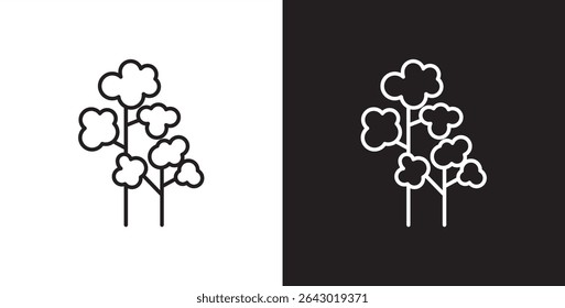 Shady tree icon. Simple tree icon vector. Icon of tree and leaf, Botanical icon, Tropical vector illustration in transparent and black background. 