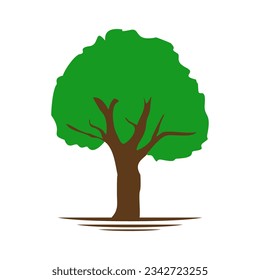 Diseño vectorial de ilustración de árbol sombreado