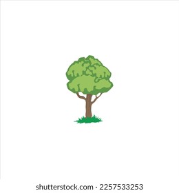 
Shady tree logo vector icon