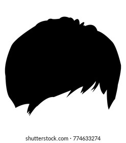 Shaggy haircut solid icon design