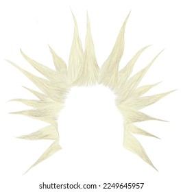 shaggy man hairstyle blond colour.

