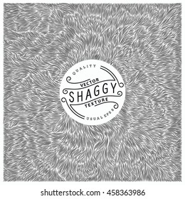 Shaggy texture. Simple and quality monochrome pattern. Unique vector illustration.
 Ready for print, web and other design