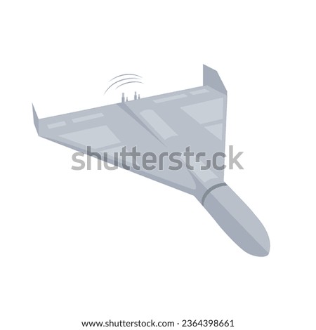 Shahed drone vector infographic russian UAV geranium isolated white