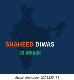 Shaheed Diwas Martyrs' Day 23. März Vektorgrafik