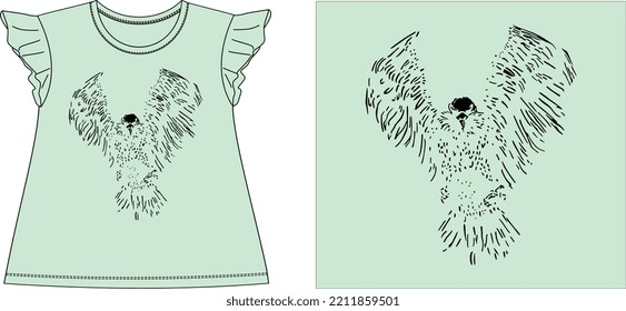 SHAHEEN t shirt graphic design vector illustration \