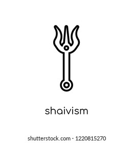 shaivism icon. Trendy modern flat linear vector shaivism icon on white background from thin line india collection, editable outline stroke vector illustration