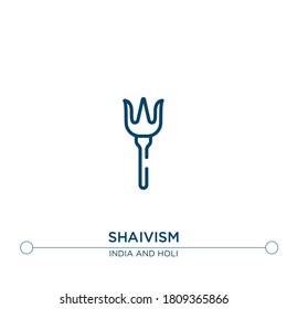 shaivism outline vector icon. simple element illustration. shaivism outline icon from editable india concept. can be used for web and mobile
