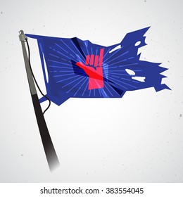 Shaka concept. waving with shaka hand symbol - vector illustration