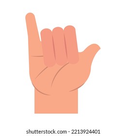 Shaka Hand Gesture Icon Isolated