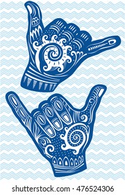 Shaka Hand Sign 