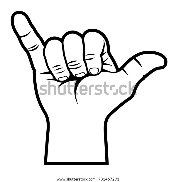 Shaka hand sign / Vector
illustration