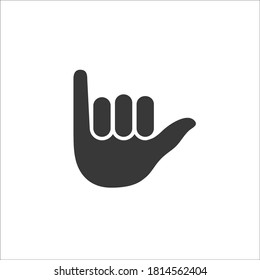 Shaka Icon Flat Style. Vector