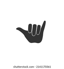 Shaka Icon Flat Style. Vector Sign