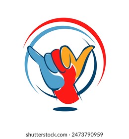 The Shaka Sign logo vector design captures the essence of the iconic hand gesture that symbolizes the spirit of aloha and positive vibes