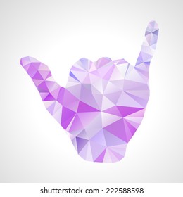 Shaka triangle symbol - vector illustration 