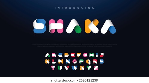 Shaka Unique thick rounded decorative display font vector