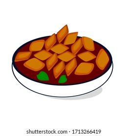 Shakarpara indian Maharashtra Food Vector