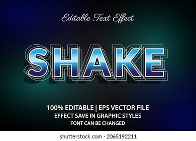 shake 3d editable text effect