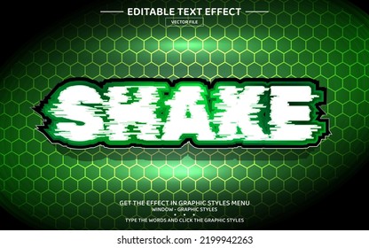 Shake 3D editable text effect template